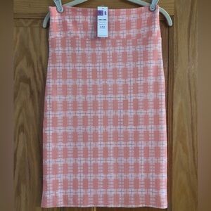 Pink Patterned Pencil Skirt Stretchy NWT